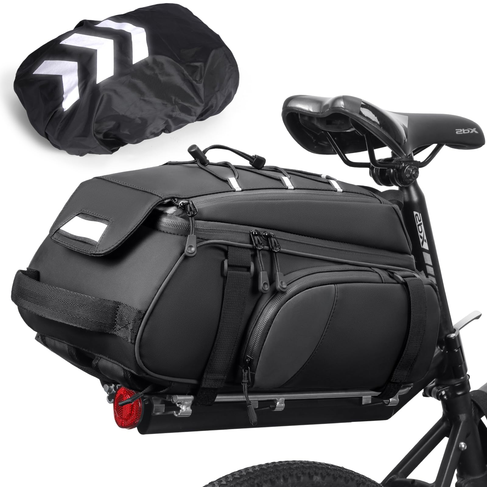 borsa-posteriore-bici-421mjp-1.jpg RAINSMORE 3 in 1 Borsa Bici Posteriore Laterali 15L Impermeabile Borse Bici | Borsa per Bicicletta Portapacchi con Copertura Antipioggia e Striscia Riflettente Multifunzionale : Amazon.it: Sport e tempo libero - immagine 1