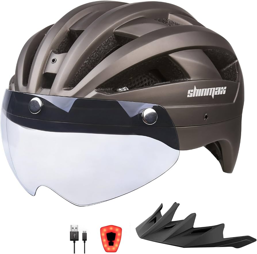 caschi-da-bici-002iey-1.jpg Shinmax Casco Bici Strada Sicurezza Stradale CPSC Casco da Arrampicata Standard/Regolabile Sicurezza e Visiera Rimovibile e Occhiali da Montagna magnetici per Uomini e Donne Adulti : Amazon.it: Sport e tempo libero - immagine 1