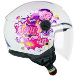 Casco Moto Jet Bambino CGM 261g MINI COMICS Fucsia Bianco Vendita Online Outletmoto.eu