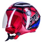 One casco jet bimbo Spider 2.0 Azzurro