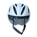 Casco ciclista bici vision mph en1078 bianco opaco nero 280gr con visiera fume'