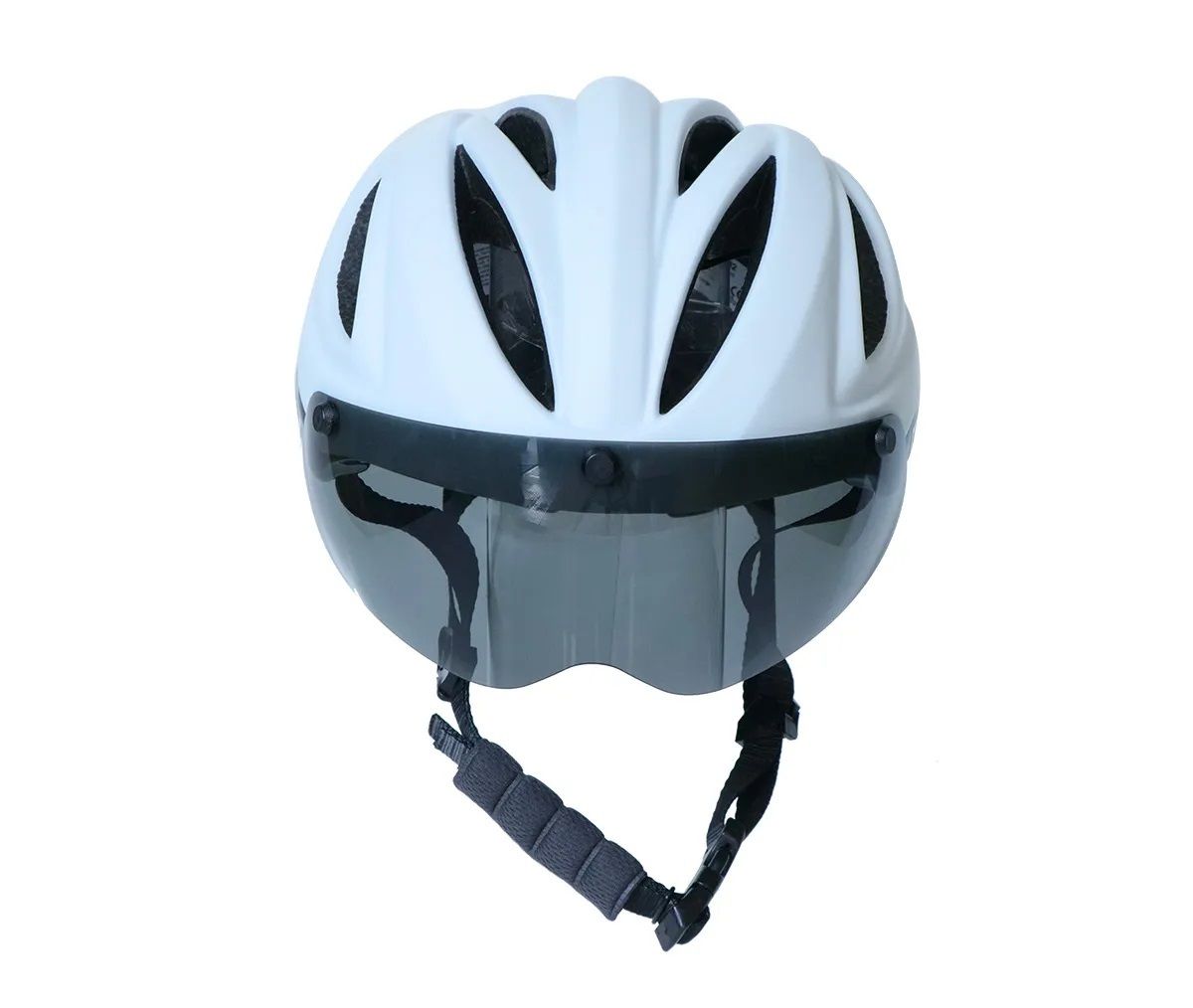 casco-bici-con-visiera-029mjp-1.jpg Casco ciclista bici vision mph en1078 bianco opaco nero 280gr con visiera fume' - immagine 1