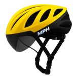 Casco per Bici e Monopattino giallo fluo con visiera MPH Vision HBVI153