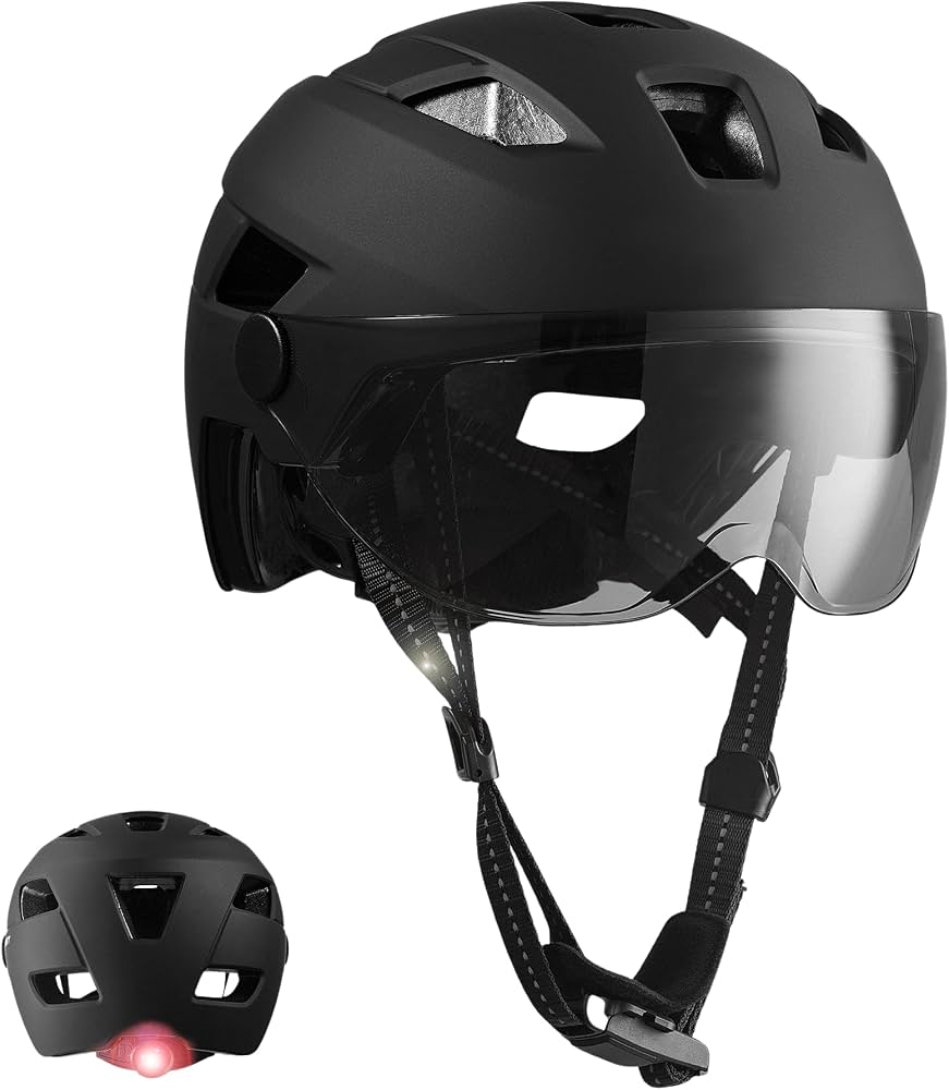 casco-bici-con-visiera-715dif-1.jpg Crazy Safety Black Oak Casco da bici | Caschi da città ed ebike | Casco da bicicletta per bici, city bike ed e bike | Casco da ciclismo uomo donna | Casco da - immagine 1