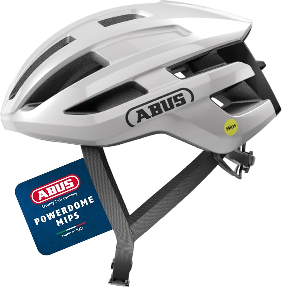 casco-bici-mips-817huo-1.jpg ABUS PowerDome MIPS casco da bici leggero con sistema di ventilazione intelligente e protezione dagli impatti Made in Italy per uomo e donna : Amazon.it: Sport e tempo libero - immagine 1