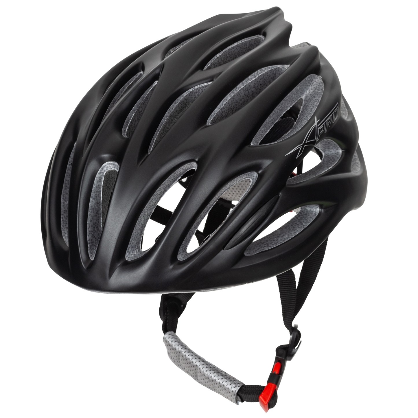 casco-bici-uomo-739wxj-1.jpg Casco Bici Mountain MTB Strada Bicicletta Corsa Ciclismo Regolabile Nero Opaco - immagine 1