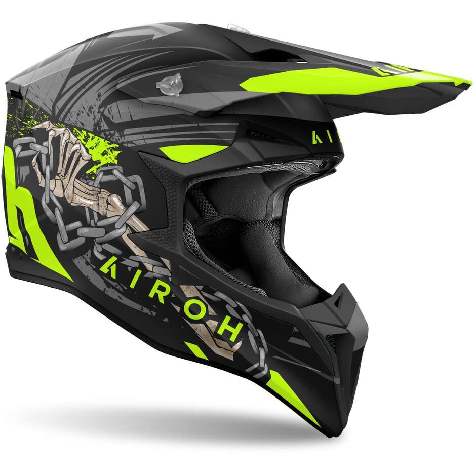 casco-cross-con-visiera-511mvf-1.jpg Casco Motocross Enduro Airoh Wraaaap DARKNESS Opaco - immagine 1