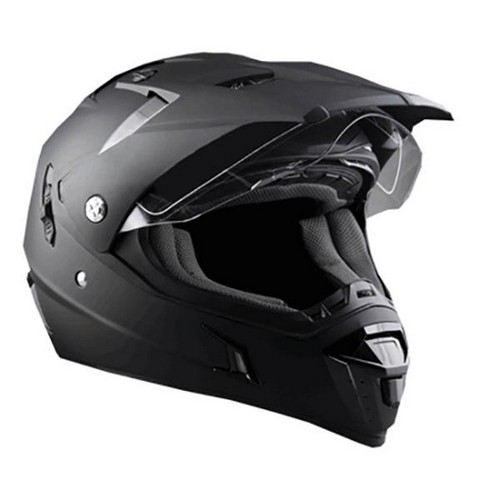 casco-cross-con-visiera-610iqi-1.jpg CASCO CROSS TRENDY CON VISIERA NERO OPACO 55 56 - immagine 1
