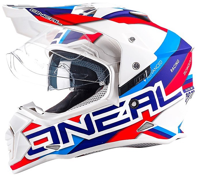 casco-cross-con-visiera-799vql-1.jpg Casco Moto Integrale Cross Enduro Con Visiera Oneal Sierra Circuit Bianco Vendita Online Outletmoto.eu - immagine 1