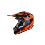 Casco da motocross arancione con visiera integrata marca Just1 mod: J32 ARANCIO PRO CASCO CROSS