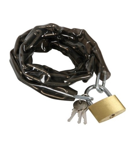 catena-antifurto-bici-421tza-1.jpg Catena antifurto con lucchetto bicicletta bici ciclo 90cm rivestita in PVC - immagine 1