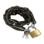 Catena antifurto con lucchetto bicicletta bici ciclo 90cm rivestita in PVC