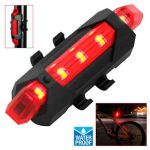 FANALINO IMPERMEABILE FANALE 5 LED LUCE POSTERIORE BICI SICUREZZA BIKE ROSSO NTL Nuova Tecnologia