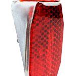 Fanale Bici Posteriore al Parafango stile Vintage Retrò in Metallo Funzionamento a Dinamo metal silver