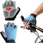 Guanti Ciclismo Estivi Uomo Donna Guanti MTB Mezza Dita con Imbottitura 6mm Antiurto e Tessuto Butterfly Mesh Traspirante, Guanti Bici da Corsa Antiscivolo per Ciclismo, Palestra, Fitness (Blu, L) : Amazon.it: