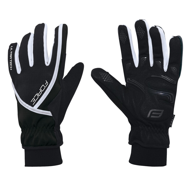 guanti-invernali-bici-102ndy-1.jpg Guanti invernali bici da corsa FORCE ULTRA TECH nero - immagine 1
