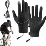 Dreuhuing Guanti Riscaldati Uomo,Guanti Ciclismo Riscaldamento USB Antivento | Riscaldamani Temperatura Regolabile per Sport Trekking Snowboard Sci Campeggio Bici Equitazione : Amazon.it: Moda