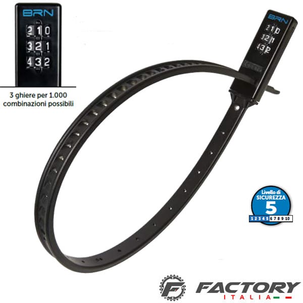 lucchetto-per-bici-elettrica-069rhx-1.jpg Lucchetto bici a fascetta BRN zip combo 65 cm - immagine 1