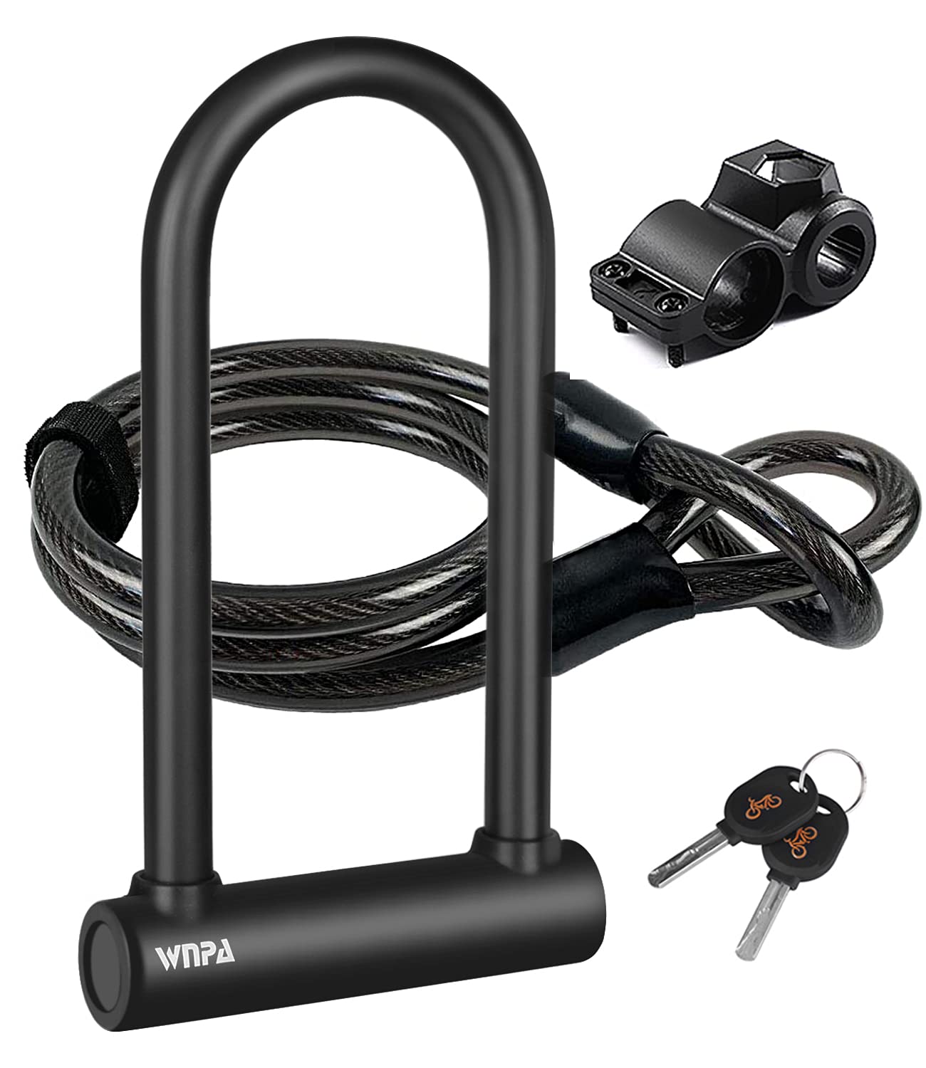 lucchetto-per-bici-elettrica-199dol-1.jpg Lucchetto a U per bici, lucchetto per bicicletta antitaglio con cavo flessibile da 1,2 m e staffa di montaggio, alta sicurezza per bicicletta, scooter elettrico e moto : Amazon.it: Sport e tempo libero - immagine 1