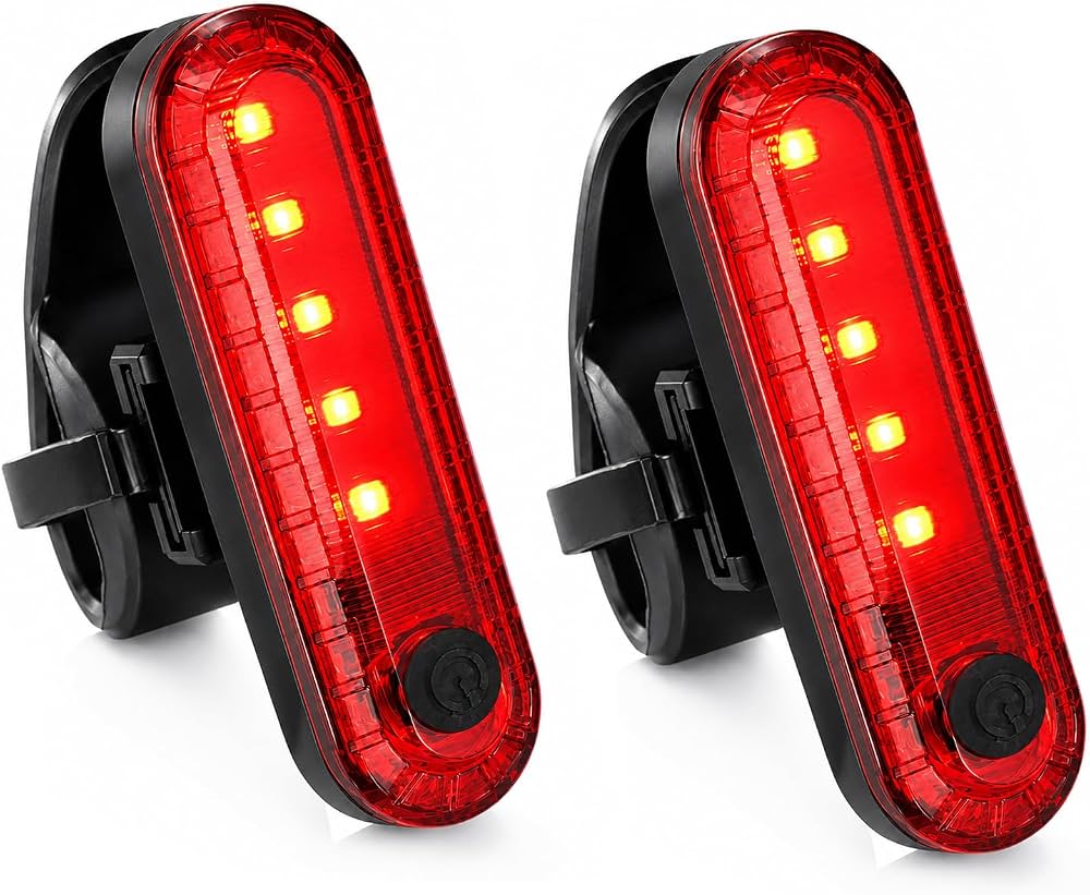 luce-posteriore-bici-potente-757nsb-1.jpg Luce Posteriore Bici USB Ricaricabile, 2 PCS luci Fanale Posteriore per Bicicletta LED Luce Bici, Avvertimento luce posteriore, luce bici Sicuro LED per Bicicletta da Strada e Mountain Bike,Caschi : Amazon.it: Sport - immagine 1