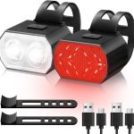 Blendura Luci Bicicletta LED Anteriore e Posteriore, USB Ricaricabili IPX6 | Luci per spostamenti quotidiani e uscite nel tempo libero, montaggio rapido senza attrezzi, adatte a bici da città e MTB :
