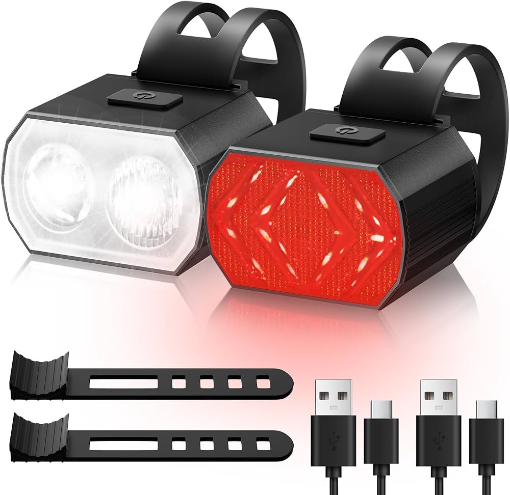 luci-bici-amazon-763nnx-1.jpg Blendura Luci Bicicletta LED Anteriore e Posteriore, USB Ricaricabili IPX6 | Luci per spostamenti quotidiani e uscite nel tempo libero, montaggio rapido senza attrezzi, adatte a bici da città e MTB : - immagine 1