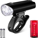Amazon Basics Set Luci Bici LED con Faro 100 Lumen e Luce Posteriore 10 Lumen Luci Bicicletta Impermeabili 3 Modalità con Supporti Batterie Incluse Nero e Rosso : Amazon.it: Sport e tempo libero