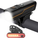 EBUYFIRE Luci Bicicletta Led con Sensori di Luce e Display Digitale, Set di Luci LED Ricaricabili per Bici, Super Luminose Anteriore e Posteriore, Luce Posteriore Bici, Torcia Frontale (1) : Amazon.it: Auto