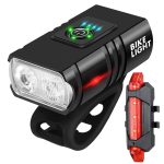 Set luci per bicicletta a LED luce posteriore e luce anteriore