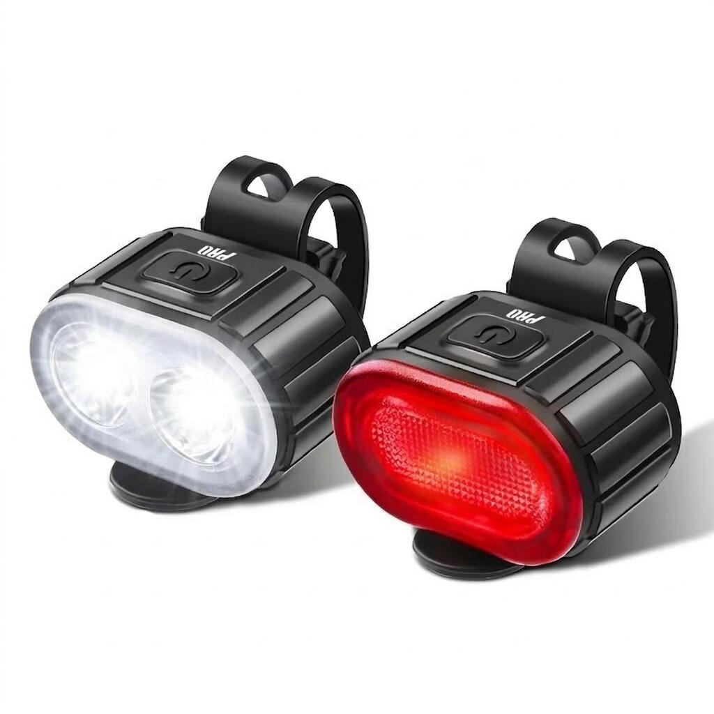 luci-bici-decathlon-314ljh-1.jpg Set luci bici anteriore e posteriore 200 e 50 lumen - immagine 1