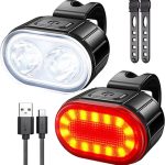 Luci bici Sport: anteriore e posteriore LED, ricaricabili USB.