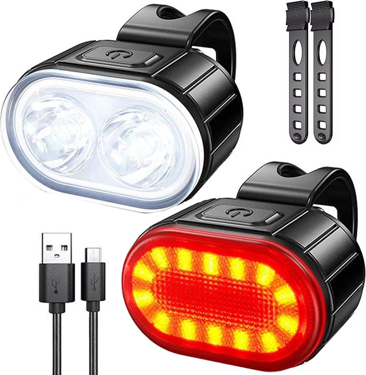 luci-bici-decathlon-803wqm-1.jpg Luci bici Sport: anteriore e posteriore LED, ricaricabili USB. - immagine 1