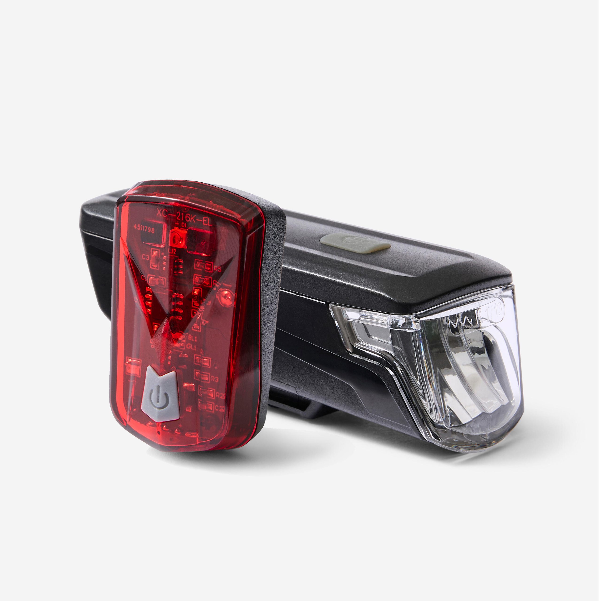 luci-bici-decathlon-815huo-1.jpg Kit luci bici anteriore e posteriore ST 510 USB - immagine 1