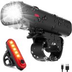Set luci per bicicletta LED ricaricabile USB Luce anteriore e posteriore
