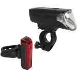Set di luci per bicicletta ricaricabile Walfort – 2 pezzi, Nero | Action IT