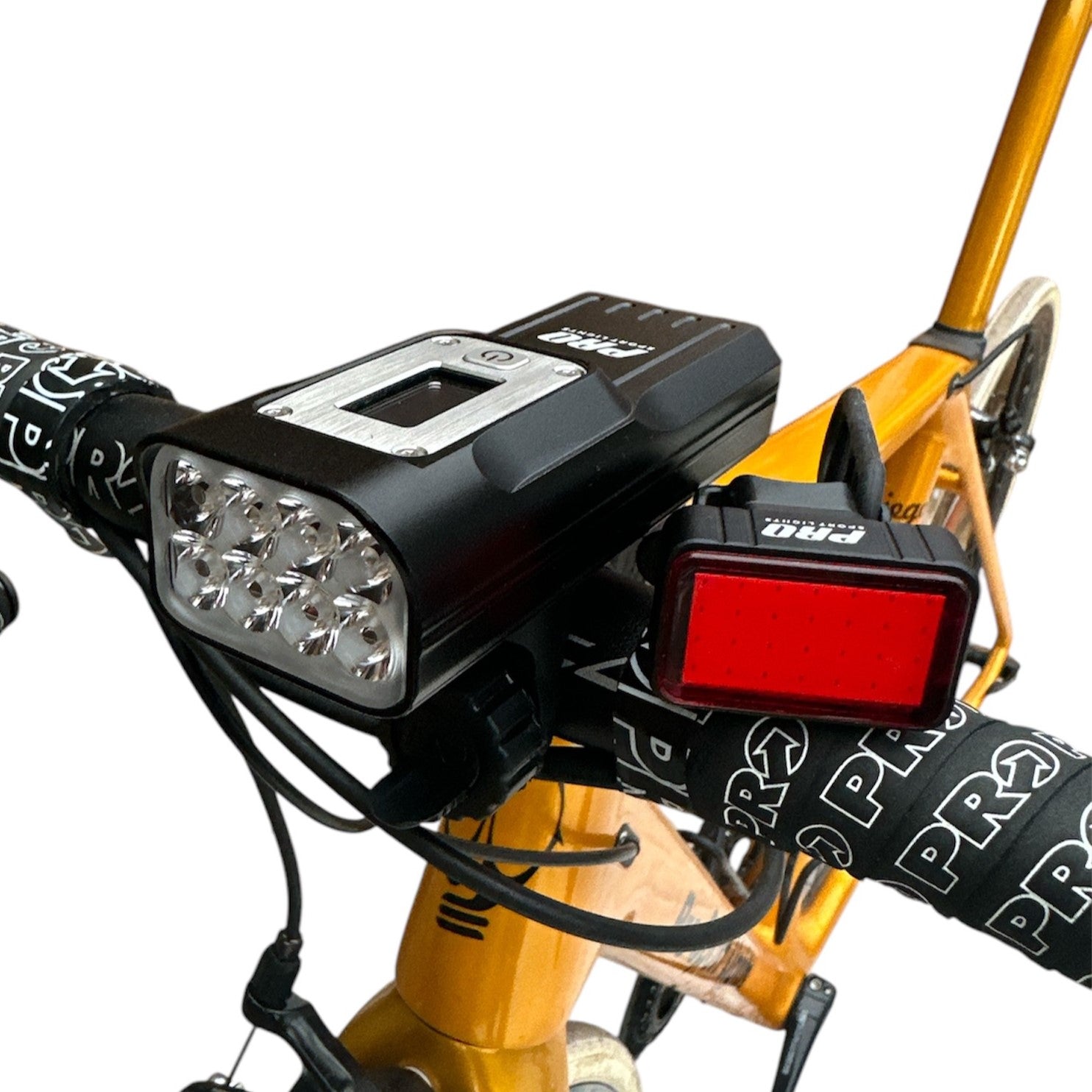 luci-per-bici-ricaricabili-318tbo-1.jpg Set luci bici LED 2000 e 125 lumen – Ricaricabile USB – Pro Sport Lights - immagine 1