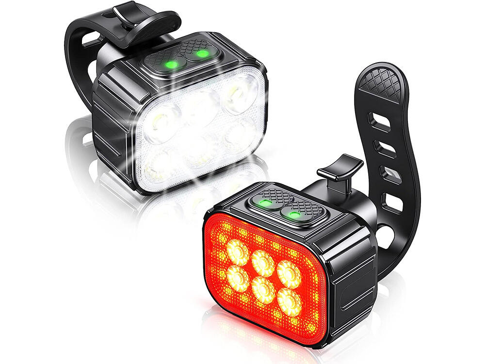luci-per-bici-ricaricabili-815efg-1.jpg Set luci per bicicletta ricaricabili tramite USB - immagine 1