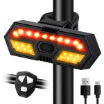 Sidaqi Luce per Bici a LED Luci Posteriori per Bicicletta Ricaricabili USB con Frecce Effetto Sonoro 6 Modalità Luce per Bici Anteriore Posteriore Wireless Impermeabile per Ciclismo : Amazon.it: Sport e tempo
