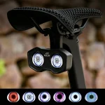 [US$32.99] Luci posteriore per bicicletta a fascio doppio ESLNF 6 modalità freno intelligente MTB strada luce posteriore alimentata da batteria ...