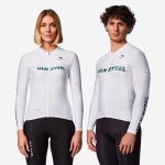 Maglia manica lunga ciclismo adulto unisex RCR R 2 bianca | Decathlon