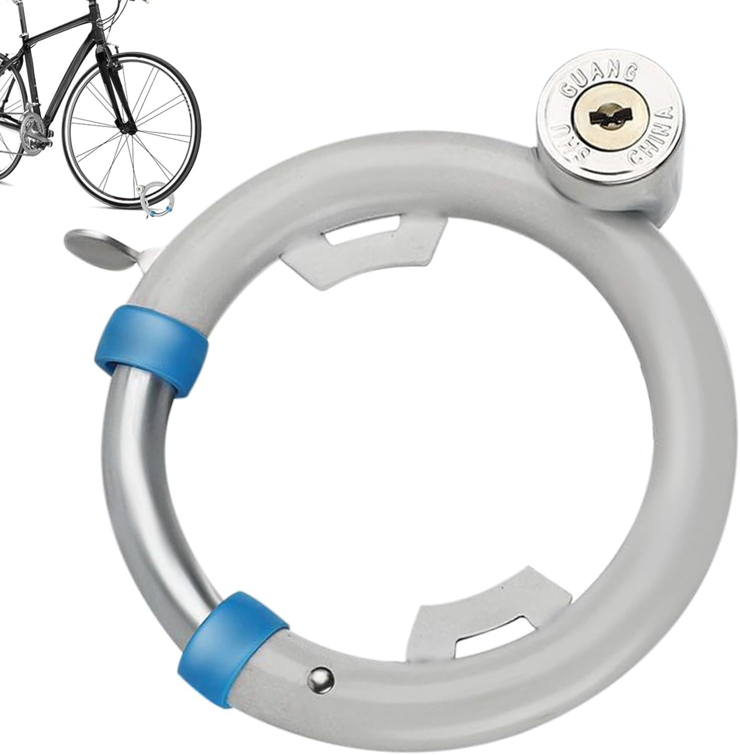 miglior-lucchetto-bici-489aol-1.jpg Lucchetto per bici resistente, catena di sicurezza per scooter, strumento di bloccaggio antifurto rotondo con chiave, forniture di sicurezza protettiv - immagine 1