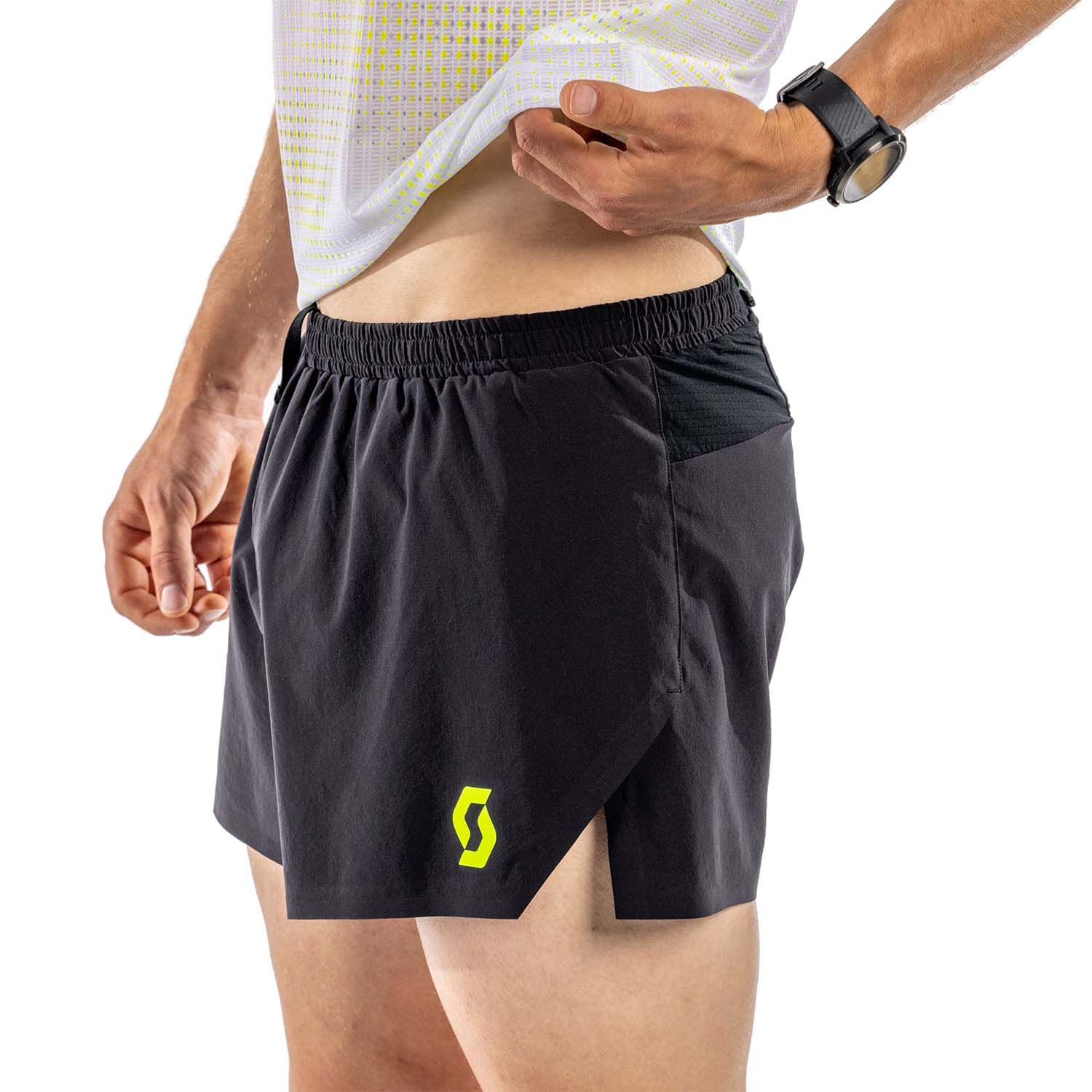 pantaloncini-corsa-uomo-456xgz-1.jpg Scott RC Run 2.5in Pantaloncini da Running Uomo Black/Yellow - immagine 1