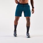 Pantaloncini running uomo RUN 500 DRY blu