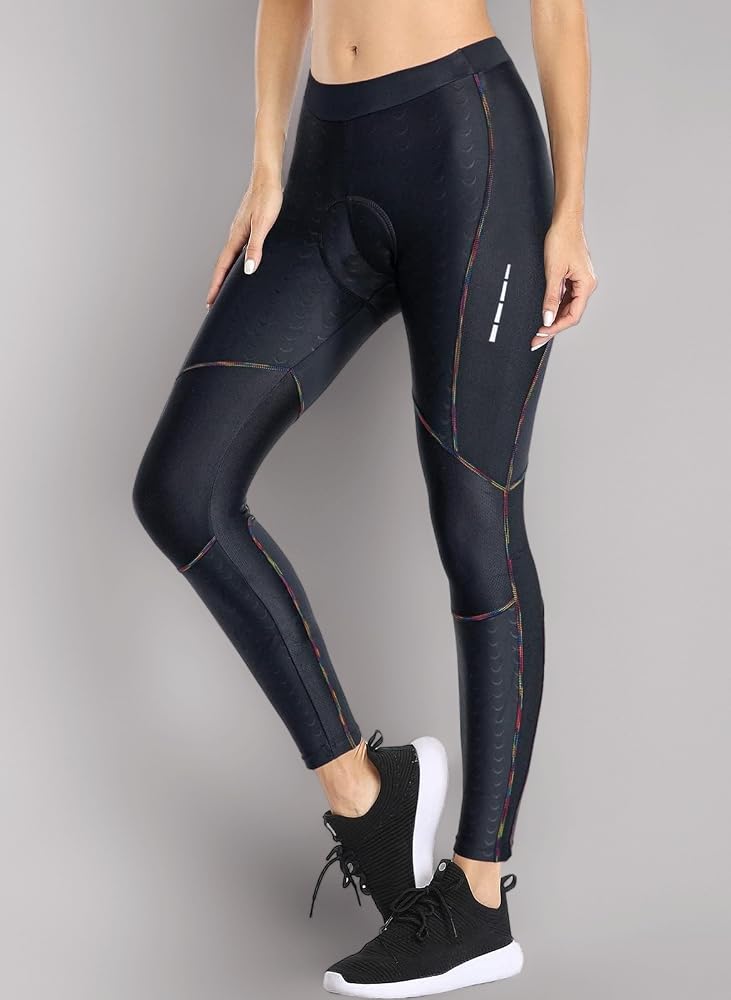 pantaloni-da-bici-donna-900jji-1.jpg Santic Donna Pantaloni Ciclismo 7/8 Imbottitura Lunghi Pantaloncini Leggings MTB Traspirante Bicicletta Ciclista Pantaloni Bici Imbottiti Nero S : Amazon.it: Moda - immagine 1