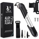 VeloChampion Mini Pompa da Bici 100 PSI per Tutte le Bici, Pompa | Pompa Portatile per Bici con Valvole Presta, Schrader e Dunlop per MTB, Corsa ed E Bike, con Supporto da Telaio