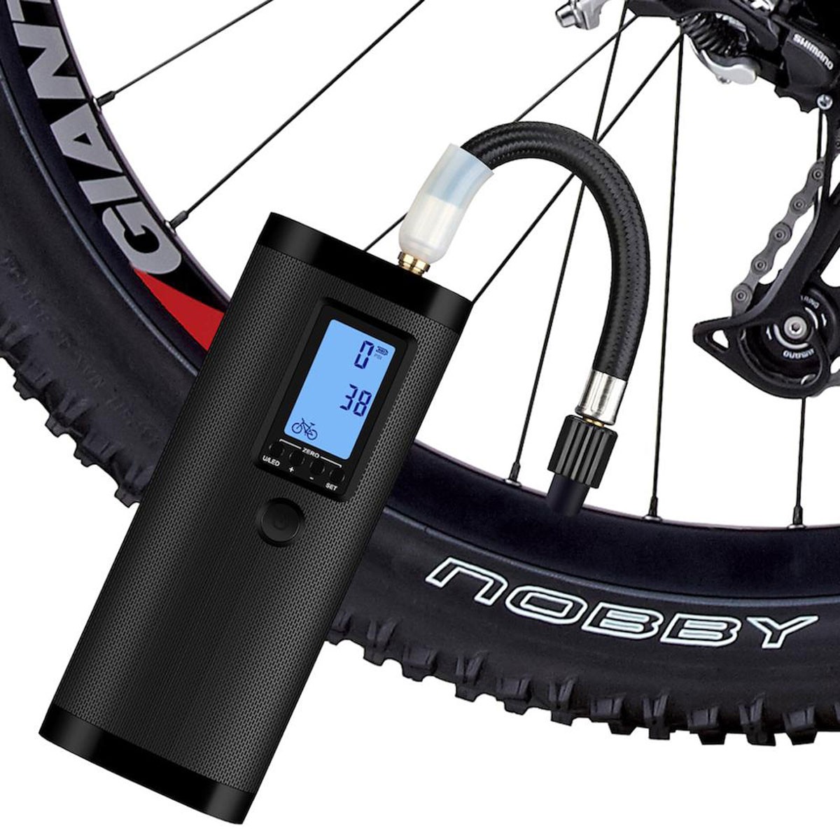 pompa-bici-portatile-051wkh-1.jpg Pompa elettrica Universale Power Bank 2000mAh Ricarica USB - immagine 1