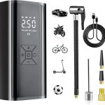Pompa elettrica da 6000 mAh, compressore portatile da 150 PSI per bici, auto e palloni