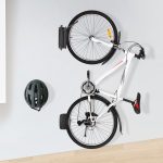 Wiltec Portabici da muro 8,2 x 25 x 18,5 cm, max 30 kg, supporto universale verticale per bicicletta, gancio da muro per bicicletta in acciaio ...