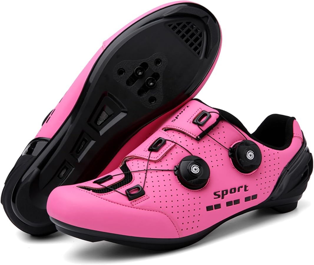 scarpe-ciclismo-donna-808yaf-1.jpg PENXZT Scarpe ciclistiche da Donna Compatibile con Peloton e Look Delta/SPD pelots Peloton Bici da Strada per Interni e Scarpe da Mountain Bike per Esterni,Rose Red a,36 EU : Amazon.it: Moda - immagine 1